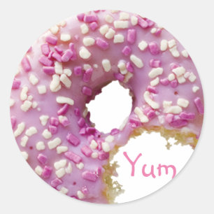 SWEET Glazed Donut Classic Round Sticker