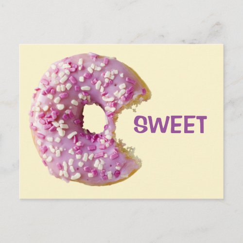 SWEET Glazed Donut Postcard