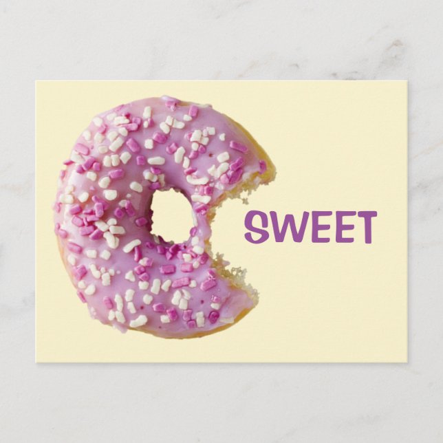 SWEET Glazed Donut Postcard (Front)