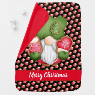 Sweet Gnome Customize Color and Text Baby Blanket