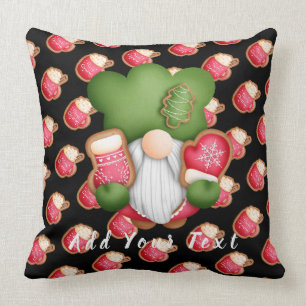 Sweet Gnome Customize Text and Color 20"X20" Throw Pillow