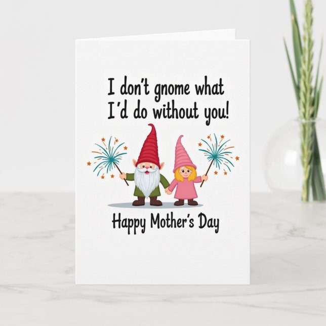 Sweet Gnomie Mothers Day Card (Front)