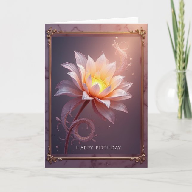 Sweet Golden Bloom Card (Front)