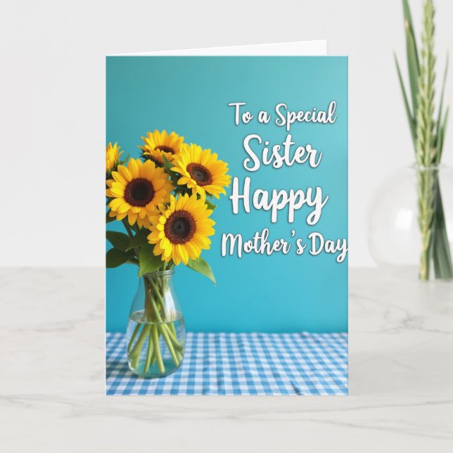 Sweet Golden Bloom Mothers Day Card (Front)