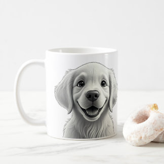 Sweet Golden Joy: Pixar-Style Puppy Friends Coffee Mug
