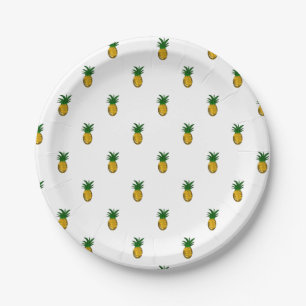 Sweet Golden Pineapple Paper Plates