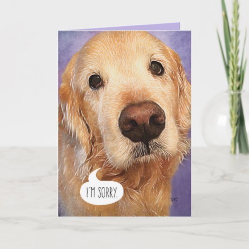 Sweet Golden Retriever Im Sorry Card