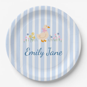 Sweet Goose Wildflower Baby Shower Christening Paper Plates