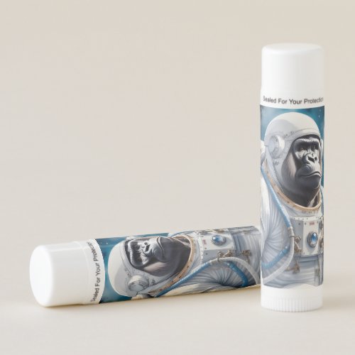 Sweet Gorilla in Astronaut Suit in Outer Space Lip Balm