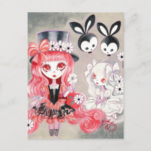 Sweet Gothic Party Invitation Postcard