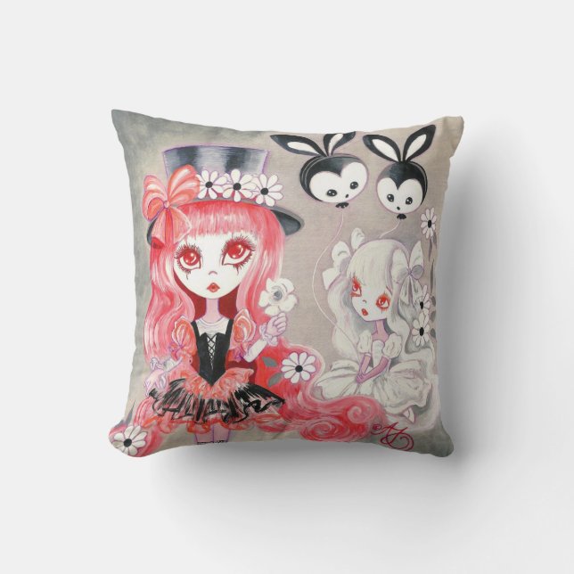 Sweet Gothic Party Throw Pillow (Front)