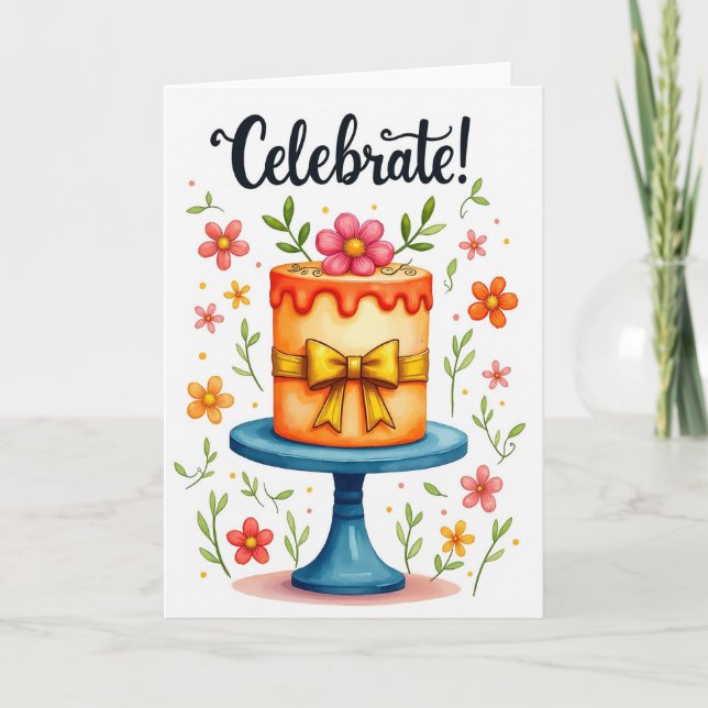 Sweet Gradient Cake Card (Front)