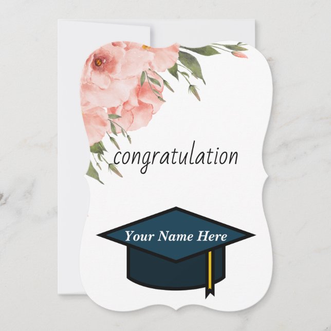 sweet graduation messages Flat Greeting Card (Front)