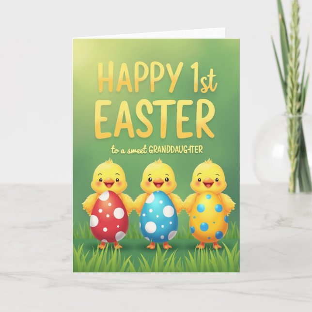 Sweet Granddaughter Easter Card (Front)