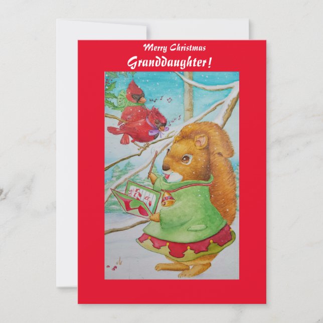 Sweet Granddaughter's Christmas Card (Front)