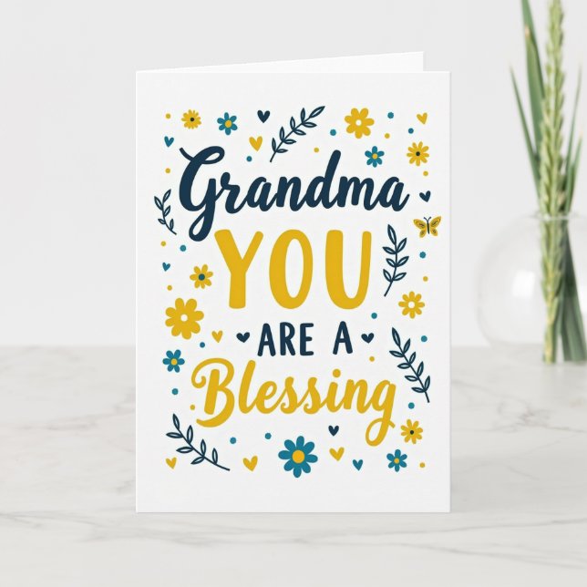 Sweet Grandma Blessing Card (Front)
