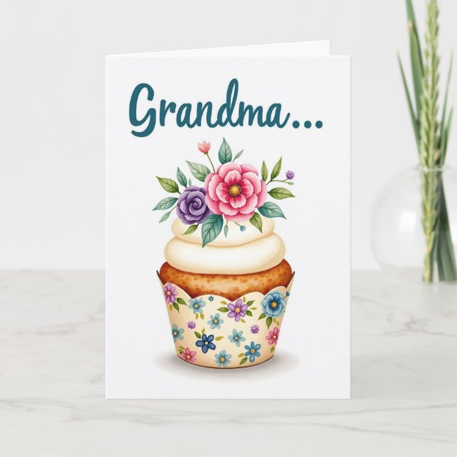 Sweet Grandma Dessert Card (Front)