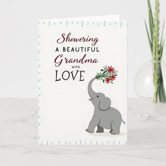 Sweet Grandma Flowers Card (Front)