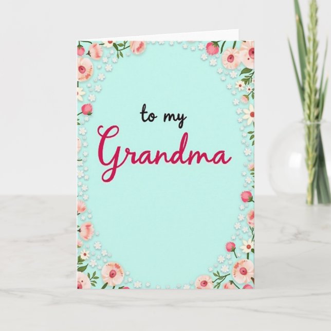 Sweet Grandma Love Display Card (Front)
