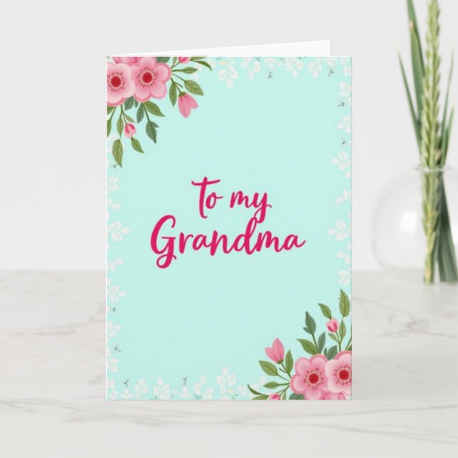 Sweet Grandma Mothers Day Floral Card (Front)