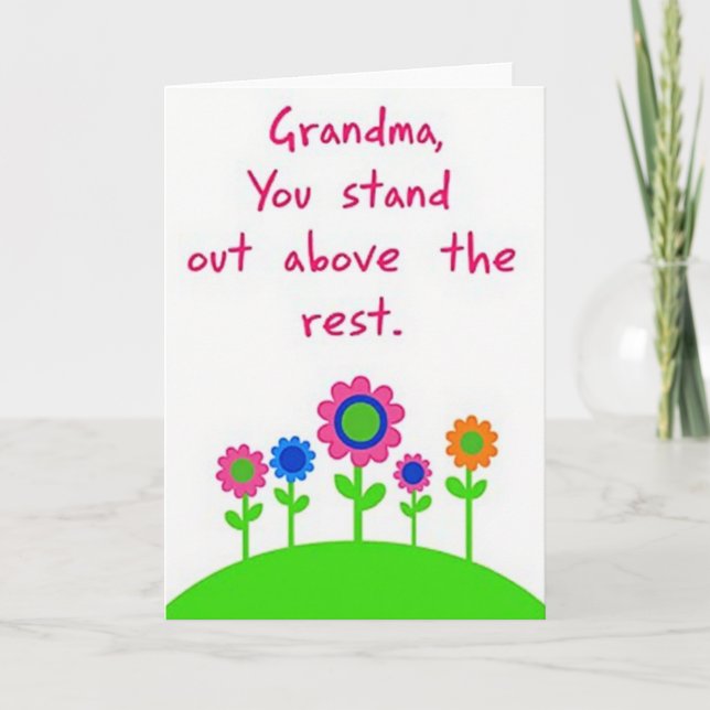 Sweet Grandma Mothers Day Graphic Card (Front)