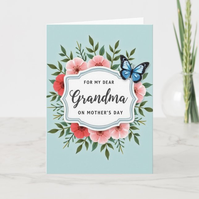 Sweet Grandma Mothers Day Plaque Card (Front)