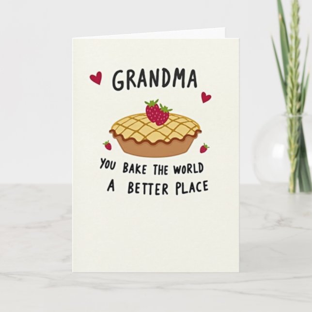 Sweet Grandma Pie Mothers Day Card (Front)