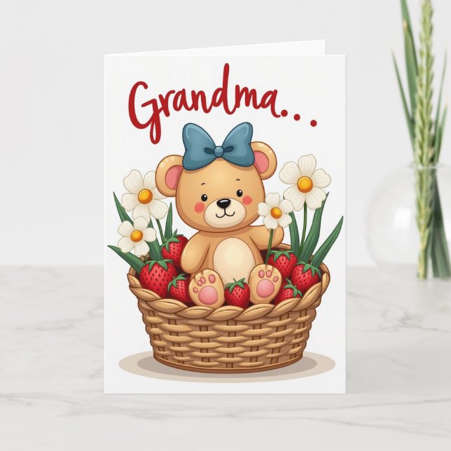 Sweet Grandmas Bear Card (Front)