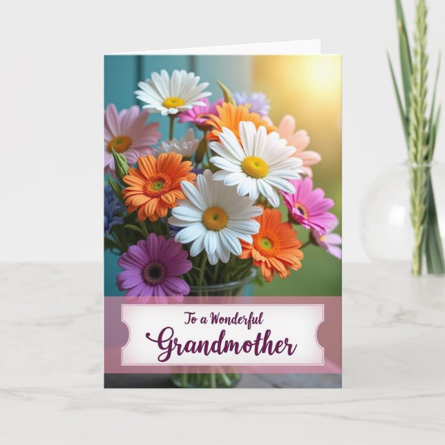 Sweet Grandmas Bouquet Day Card (Front)