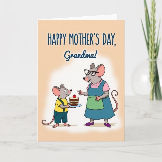 Sweet Grandmas Day Mouse Card (Front)