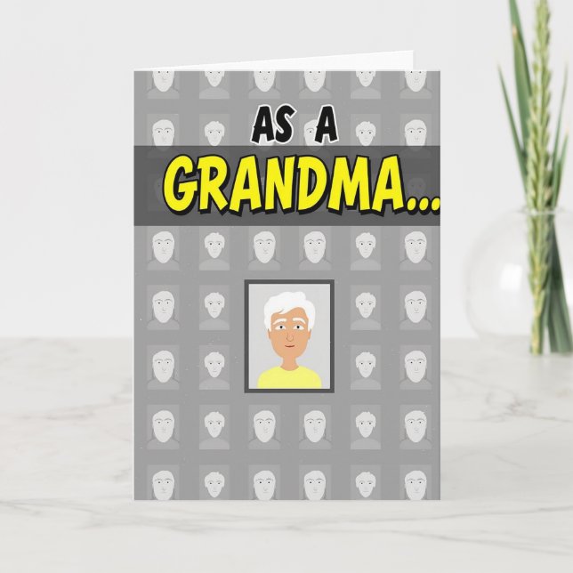 Sweet Grandmas Day Portrait Card (Front)