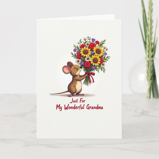 Sweet Grandmas Floral Gift Card (Front)