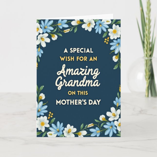 Sweet Grandmas Floral Mothers Day Card (Front)