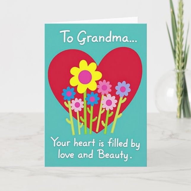 Sweet Grandmas Love Filled Card (Front)