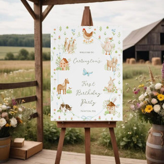 Sweet Grandmillenial Farm Birthday Welcome Sign