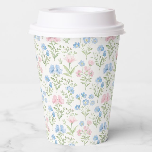 Sweet Grandmillennial Floral Paper Cups (Front)