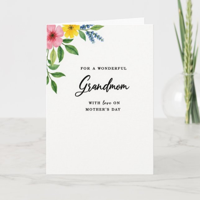 Sweet Grandmom Mothers Day Card (Front)