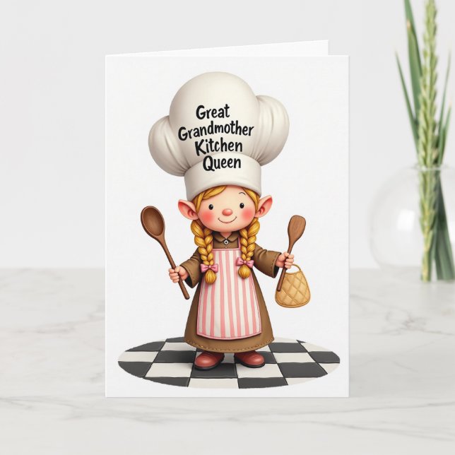 Sweet Grandmother Chef Card (Front)