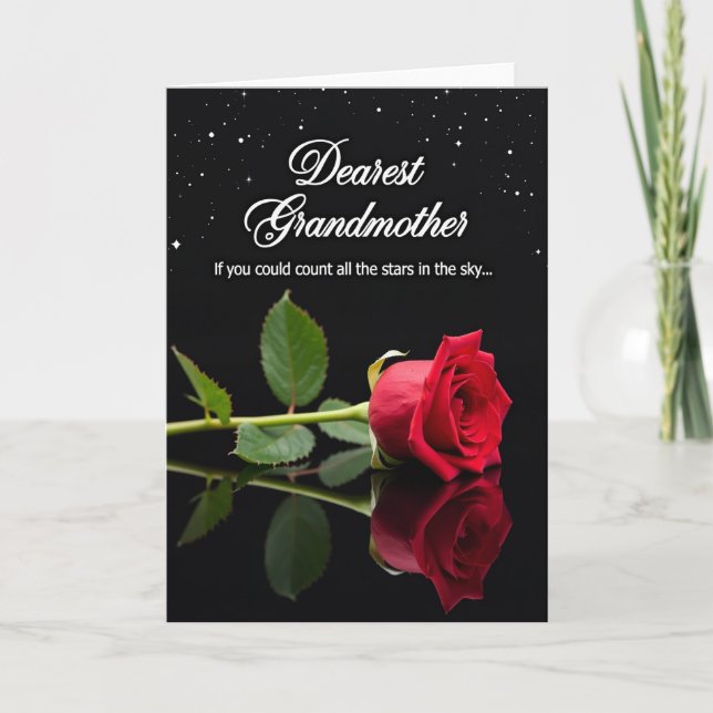 Sweet Grandmother Starry Night Card (Front)