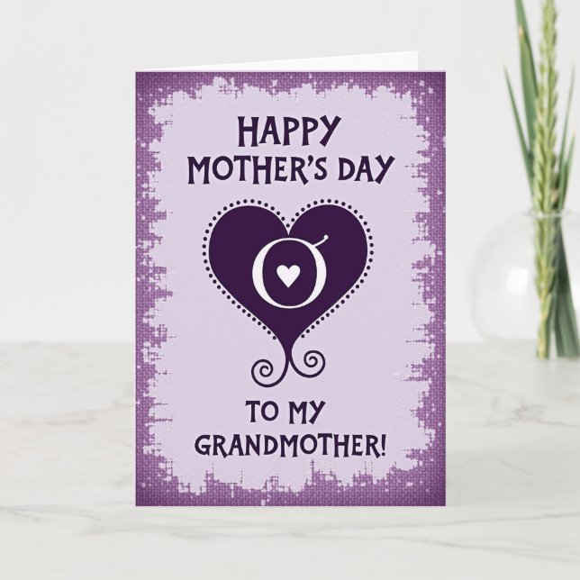 Sweet Grandmothers Day Heart Card (Front)
