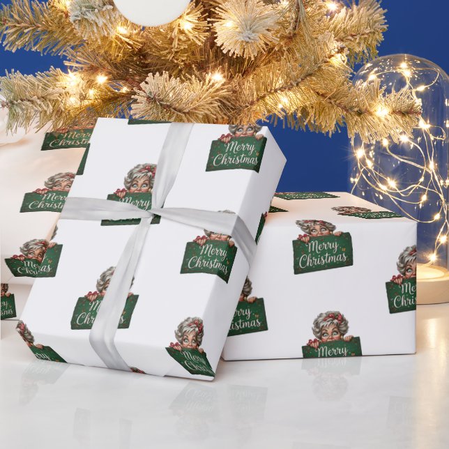 Sweet Grandparent Holding Wrapping Paper (Holidays)