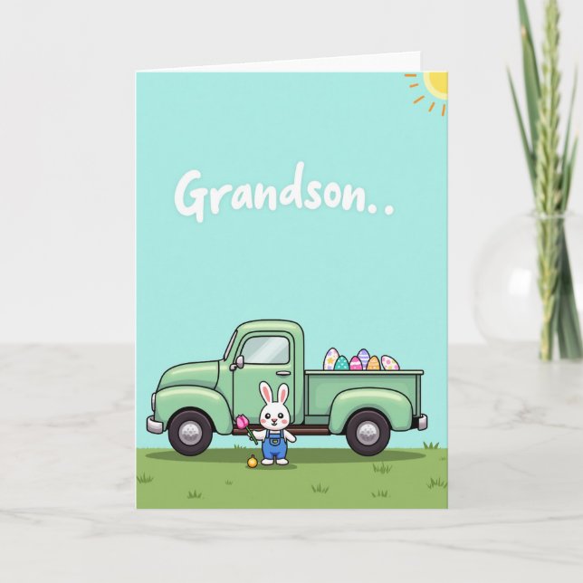 Sweet Grandson Greeting Card (Front)