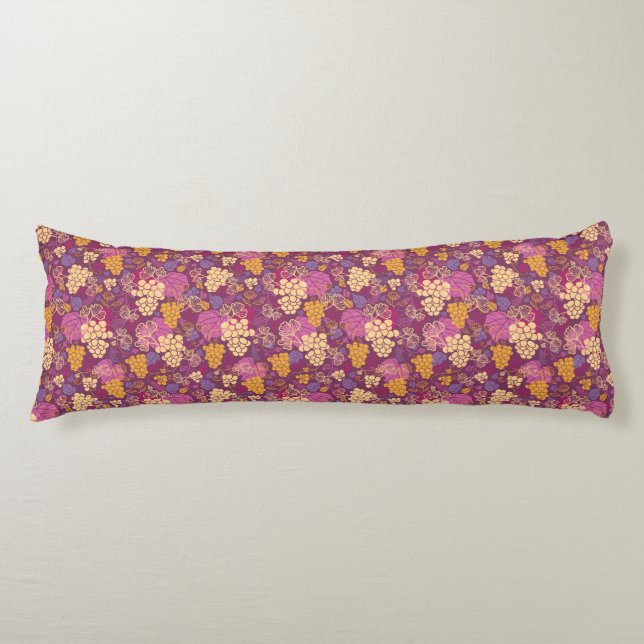 Sweet grape vines pattern background body pillow (Front)