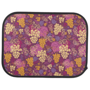 Sweet grape vines pattern background car floor mat