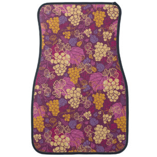 Sweet grape vines pattern background car mat