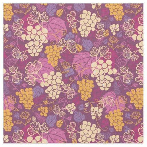 Sweet grape vines pattern background fabric
