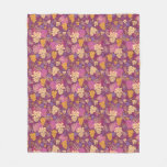 Sweet grape vines pattern background fleece blanket