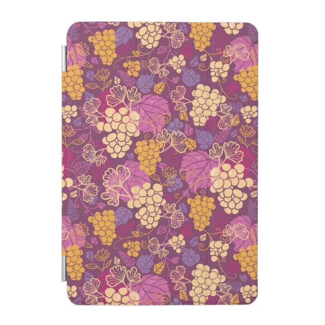 Sweet grape vines pattern background iPad mini cover (Front)