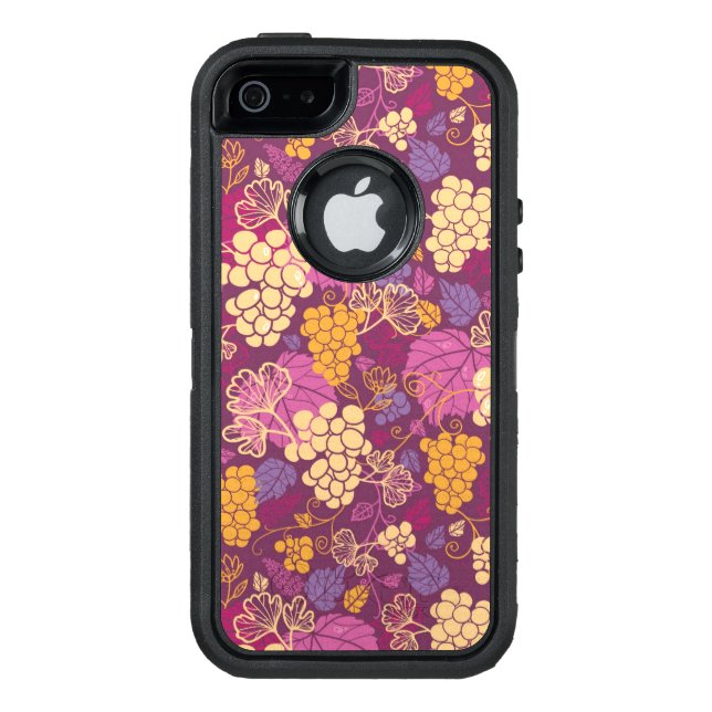 Sweet grape vines pattern background otterbox iPhone case (Back)