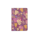 Sweet grape vines pattern background passport holder